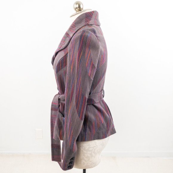 Anthropologie 6 Cotton Rainbow Tapestry Jacket - Picture 3 of 10
